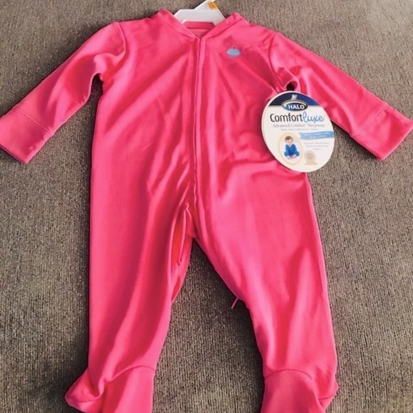 Halo Other - Halo Baby (Infant) Foot Pink Coverall - Size 0-3 Months